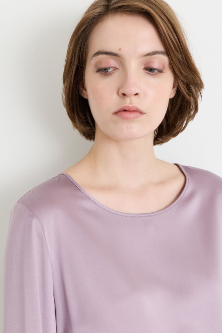 Blusa in raso - LILLA - Intrend - 3