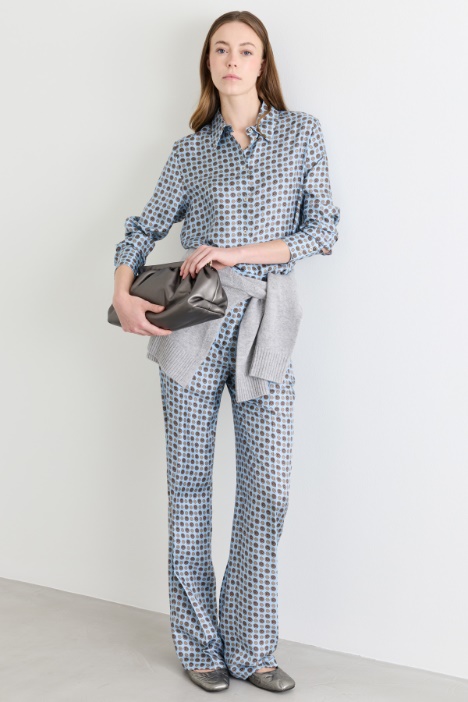 Blusa in twill stampato - Intrend
