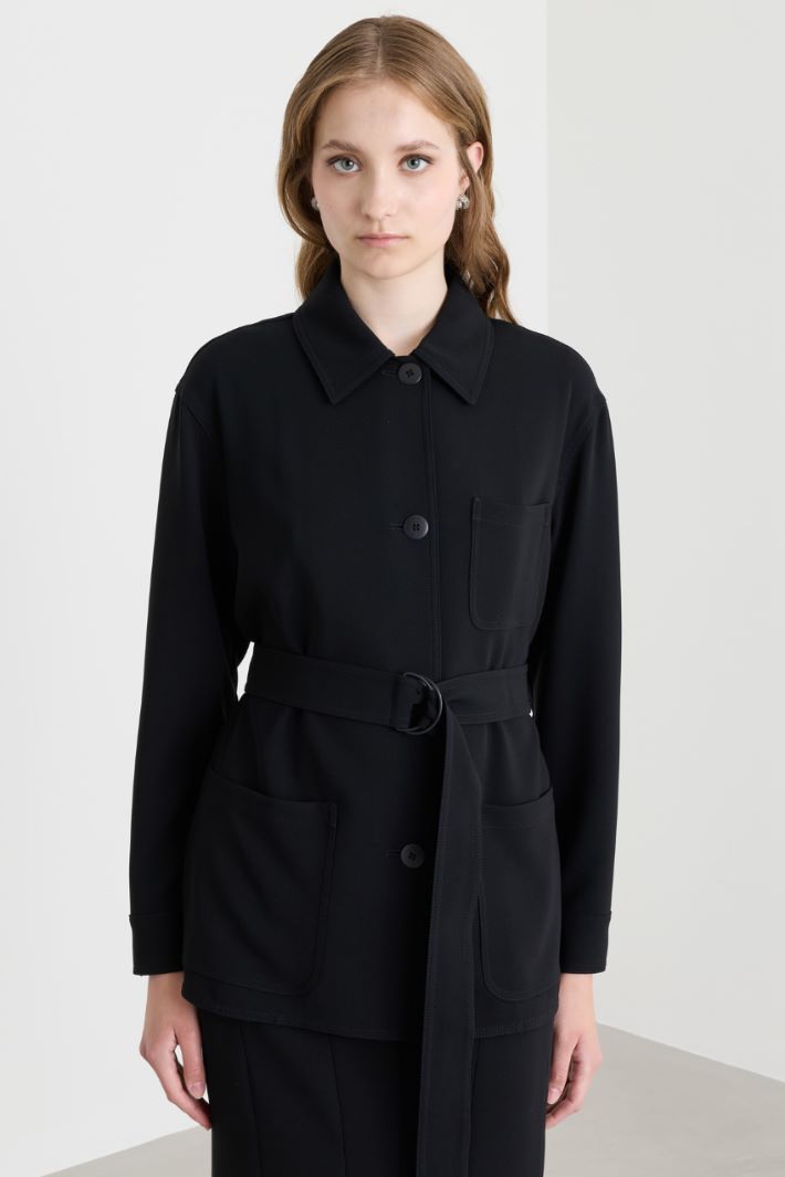 Casacca con cintura - NERO - Intrend - 2