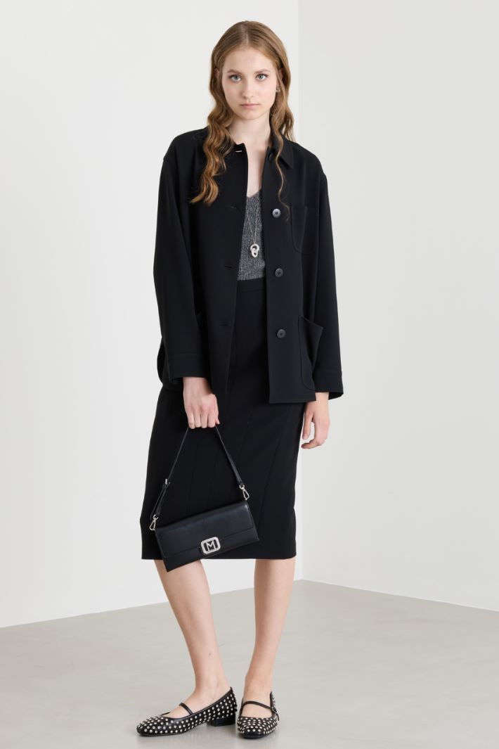 Casacca con cintura - NERO - Intrend