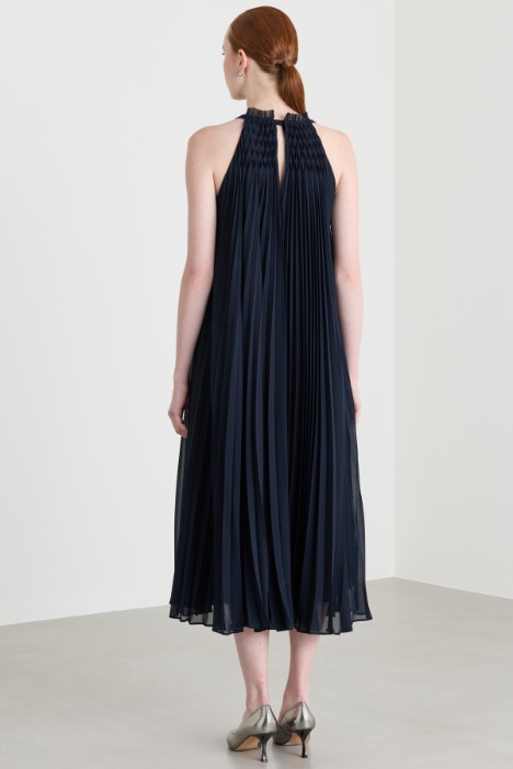 Abito midi in georgette plissè
