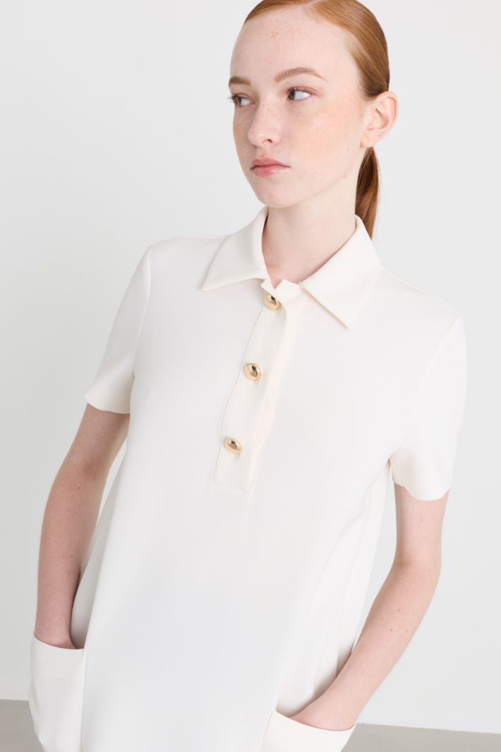 Cady polo dress - WHITE - Intrend - 3
