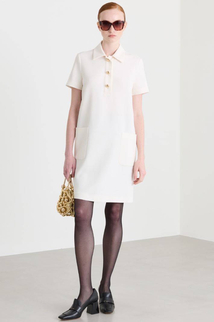 Cady polo dress - WHITE - Intrend