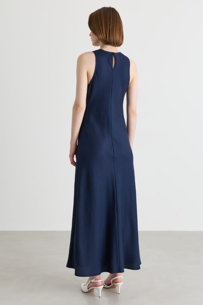Slub twill dress - BLUE - Intrend - 4