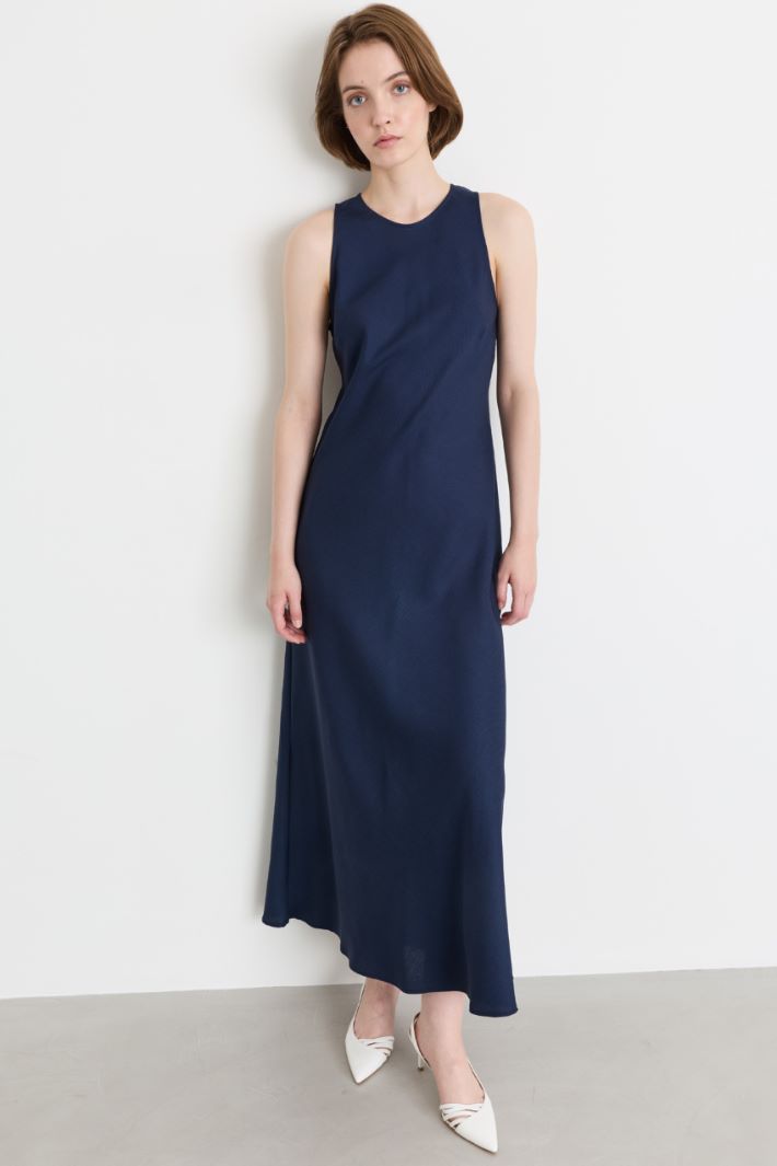 Slub twill dress - BLUE - Intrend - 2