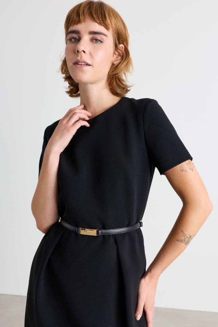 Cady tulip-skirt dress - BLACK - Intrend - 3