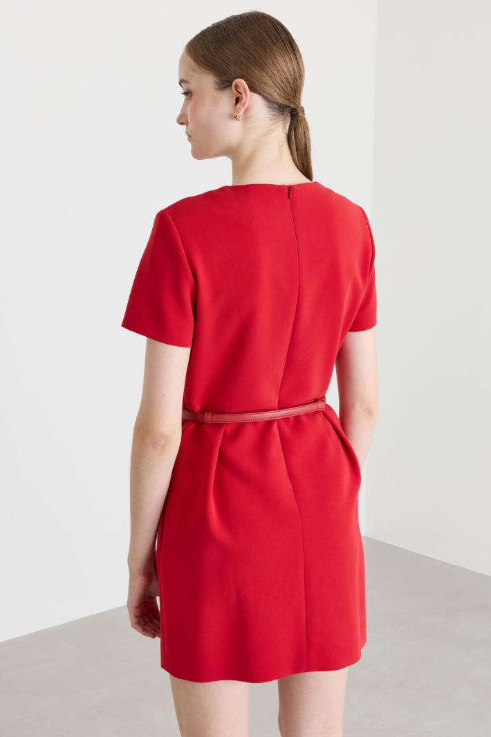 Cady tulip-skirt dress - RED - Intrend - 4
