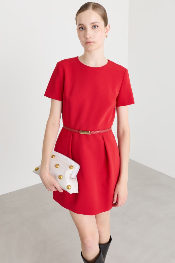 Cady tulip-skirt dress - RED - Intrend - 2