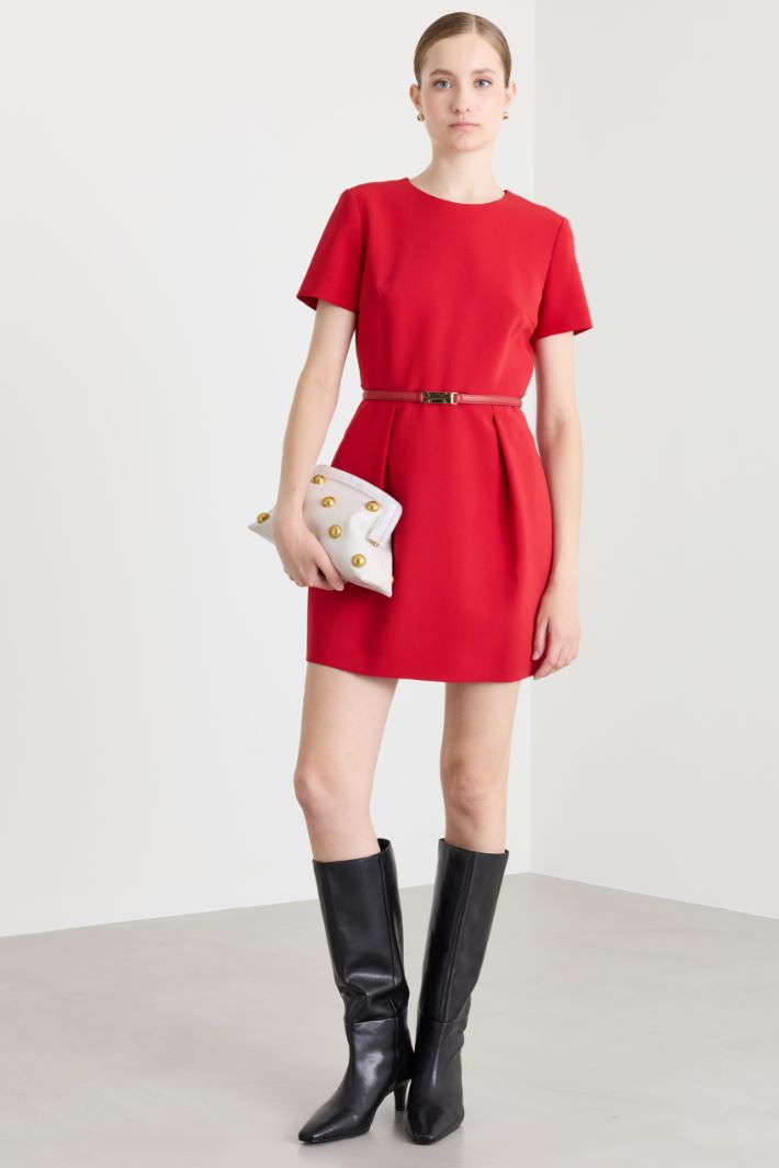 Cady tulip-skirt dress - RED - Intrend