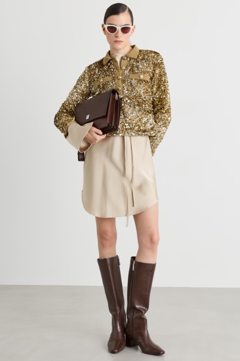 Spot-print short dress - Intrend