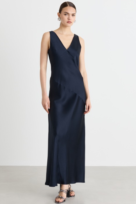 Abito slip dress in raso opaco