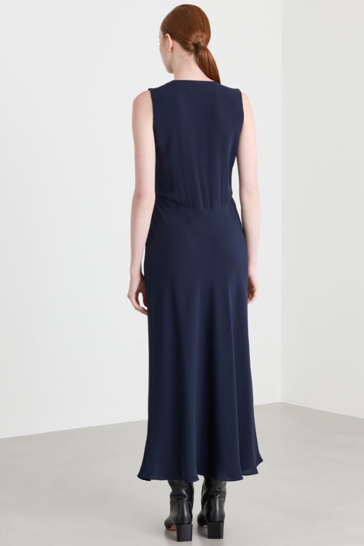 Sleeveless cady dress - BLUE - Intrend - 4