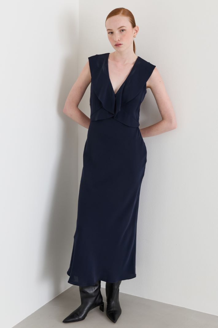 Sleeveless cady dress - BLUE - Intrend - 2