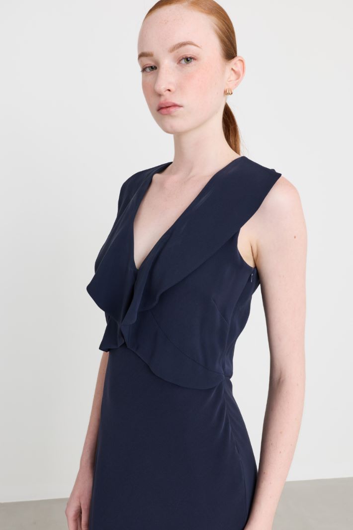 Sleeveless cady dress - BLUE - Intrend - 3