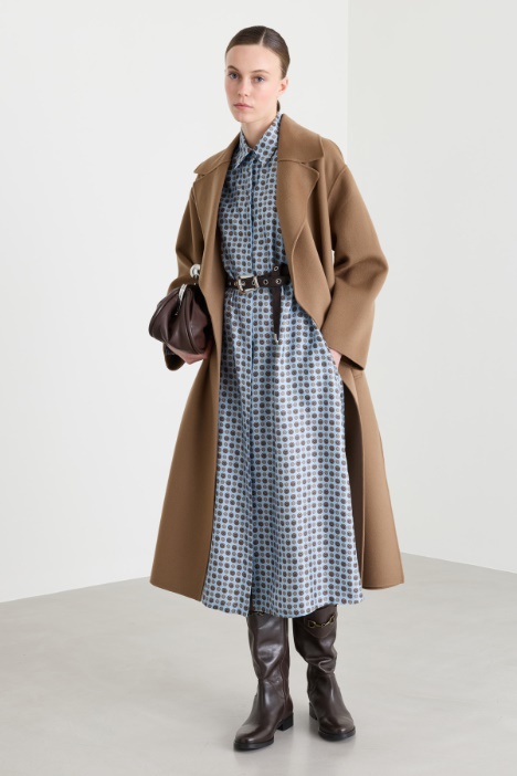 Printed silk shirt dress - Intrend