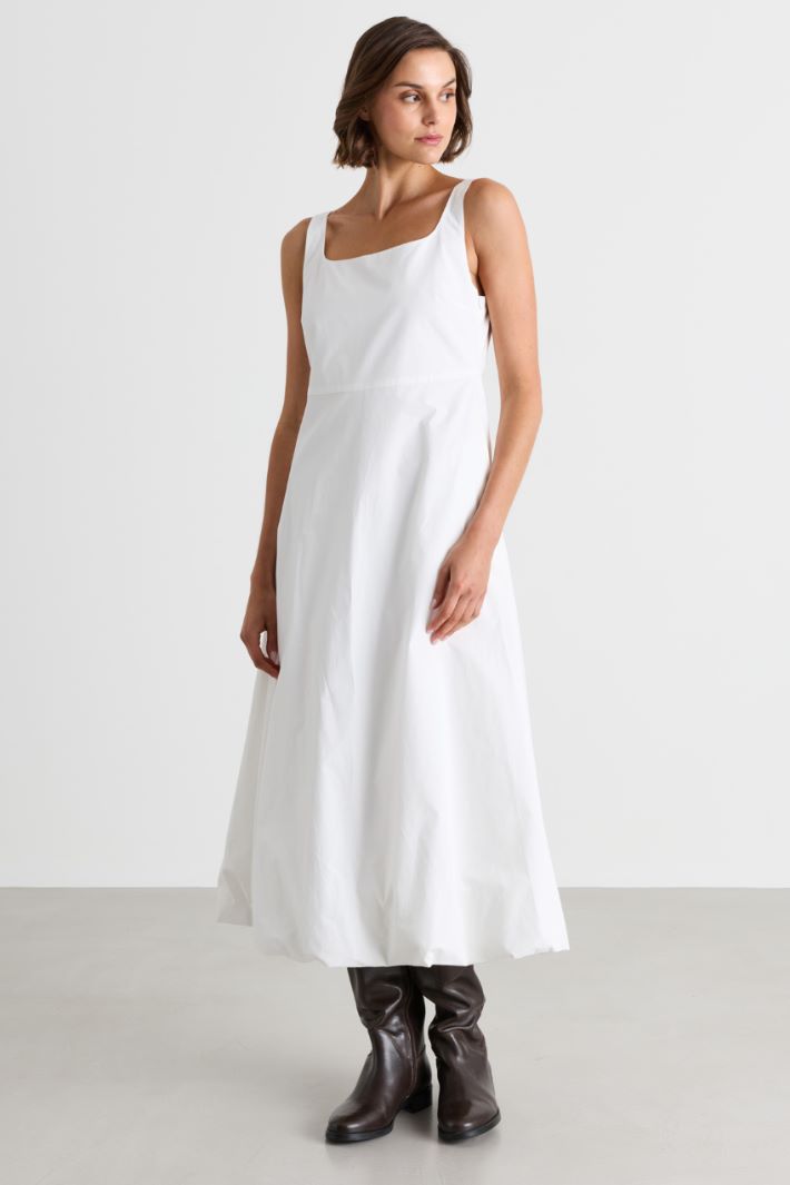 Poplin balloon dress - WHITE - Intrend - 2