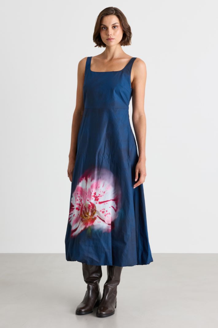 Robe ballon en popeline - BLEU - Intrend - 4