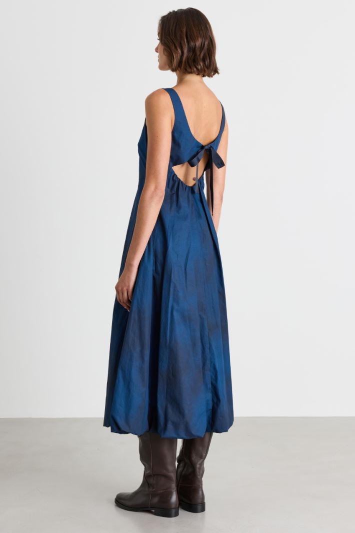 Robe ballon en popeline - BLEU - Intrend - 2