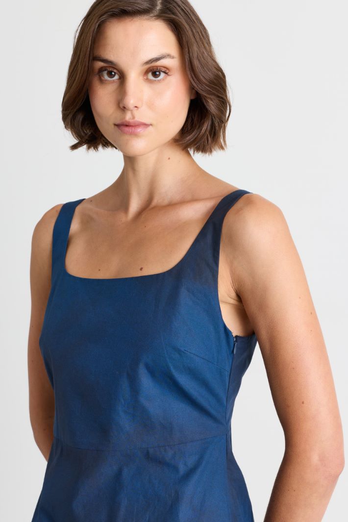 Robe ballon en popeline - BLEU - Intrend - 3