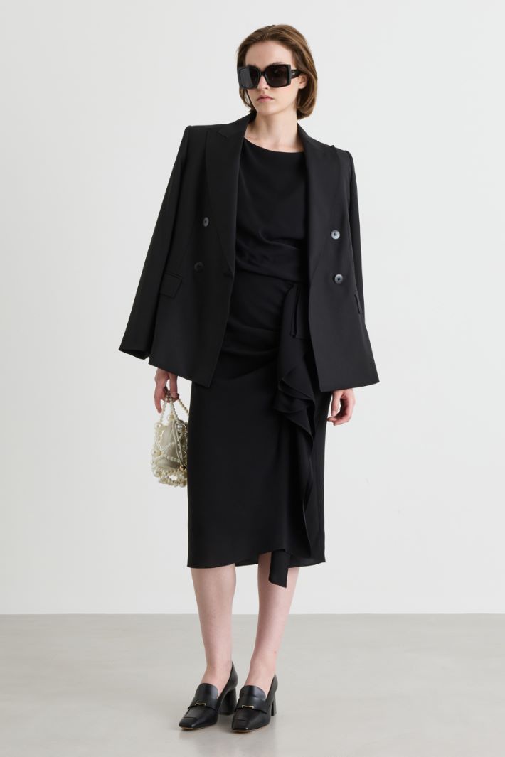 Fitted cady dress - BLACK - Intrend