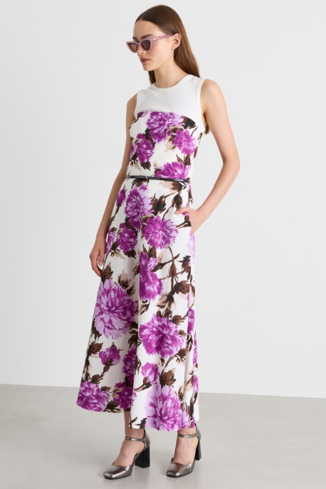 Printed faille bustier dress - Intrend