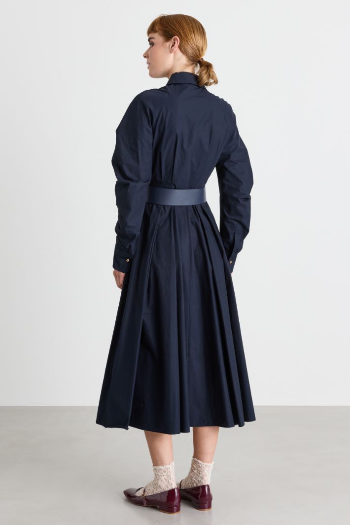 Poplin shirt dress - BLUE - Intrend - 4