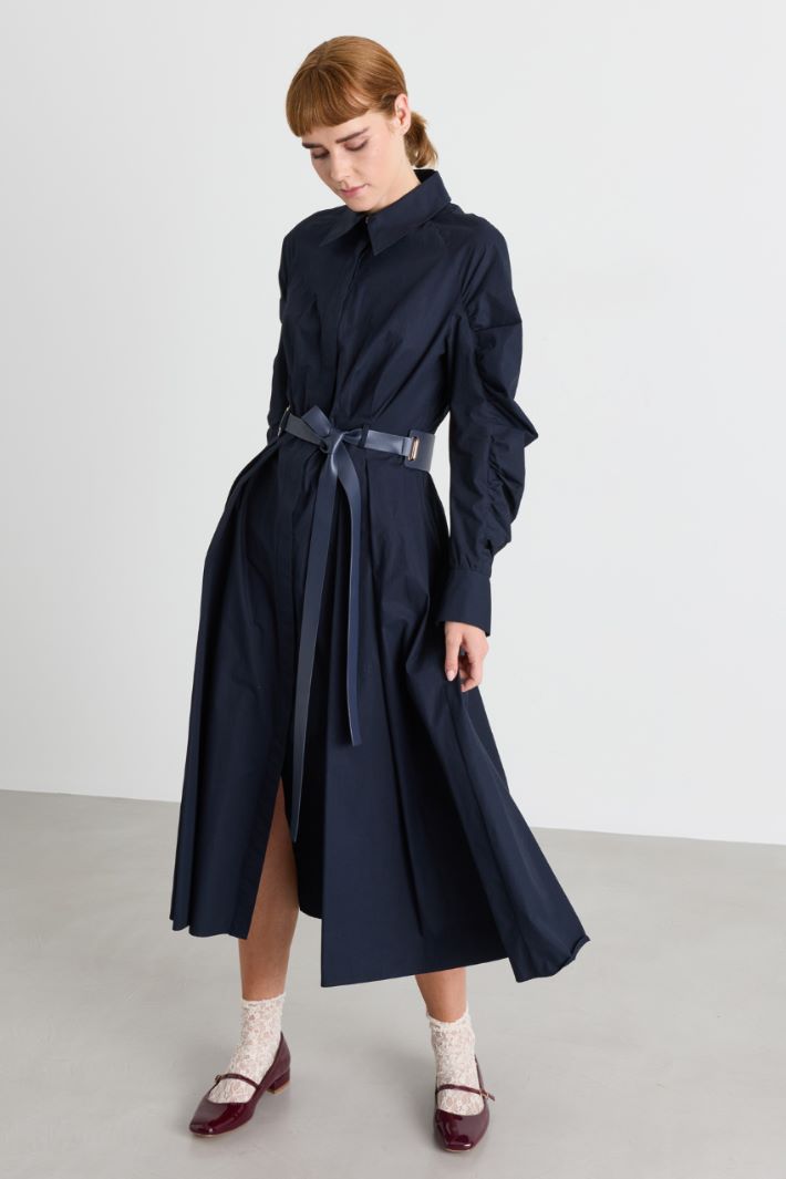 Poplin shirt dress - BLUE - Intrend - 2