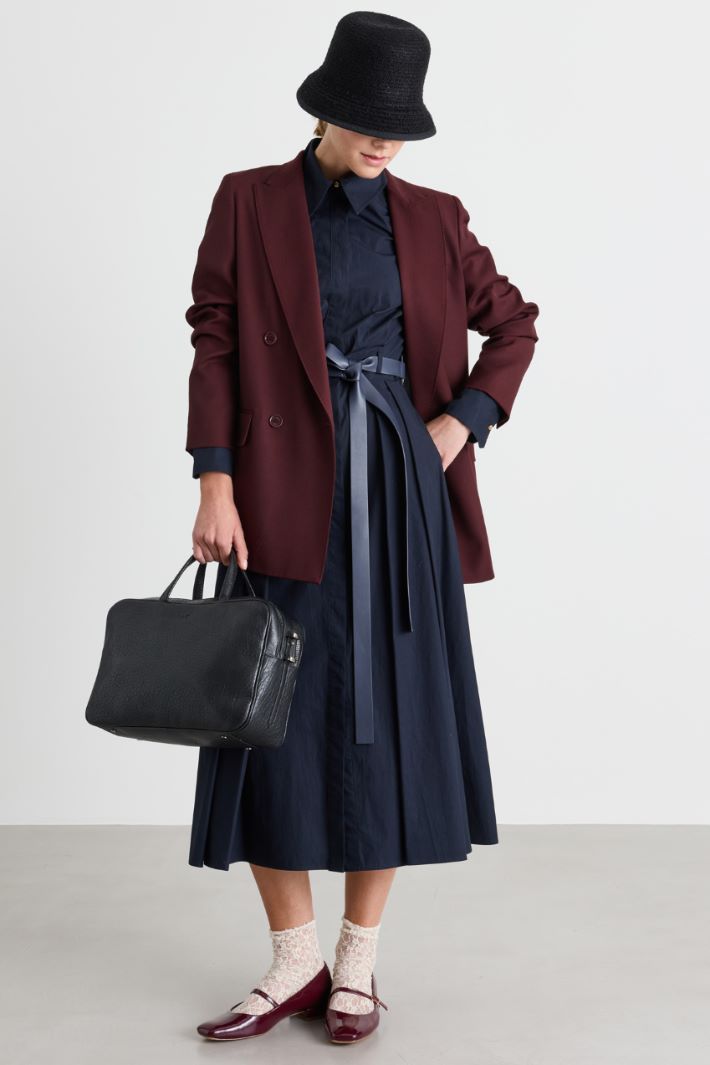 Poplin shirt dress - BLUE - Intrend