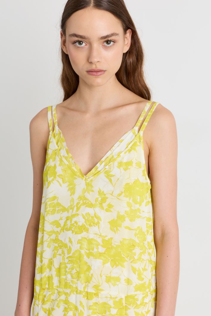 Georgette Maxi Dress - WHITE YELLOW - Intrend - 3