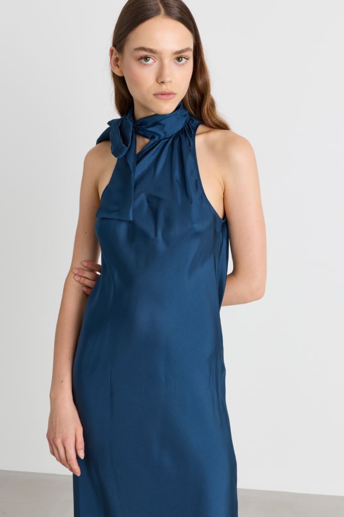 One-shoulder dress - BLUE - Intrend - 3