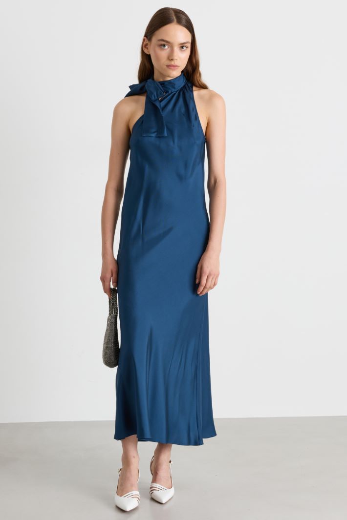 One-shoulder dress - BLUE - Intrend