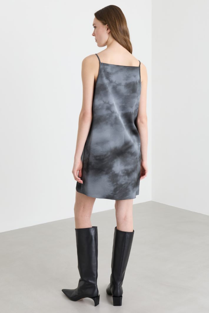 Floral-print A-line mini dress - GREY - Intrend - 4