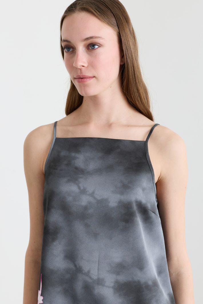 Floral-print A-line mini dress - GREY - Intrend - 3