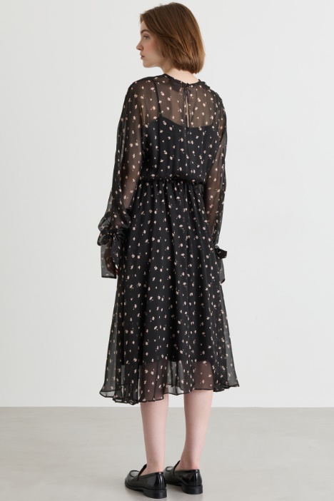 Abito in chiffon di seta stampata