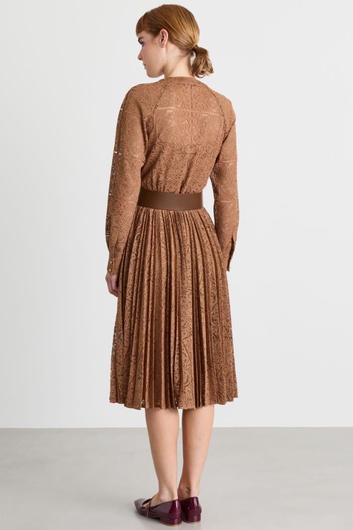 Lace dress - CAMEL - Intrend - 4