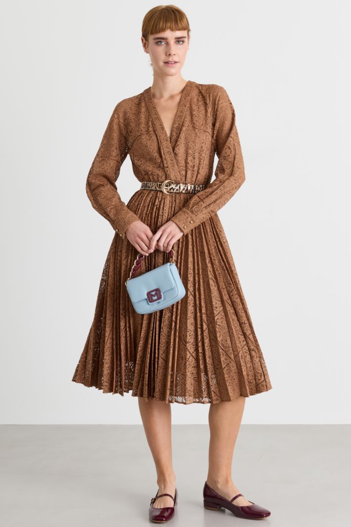 Lace dress - CAMEL - Intrend