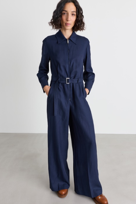 Tuta in twill fiammato
