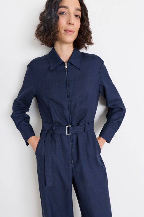 Tuta in twill fiammato