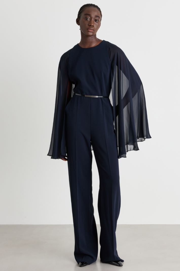 Cady jumpsuit with cape - BLUE - Intrend - 2