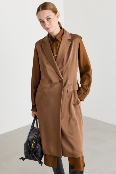 Matte satin waistcoat - Intrend