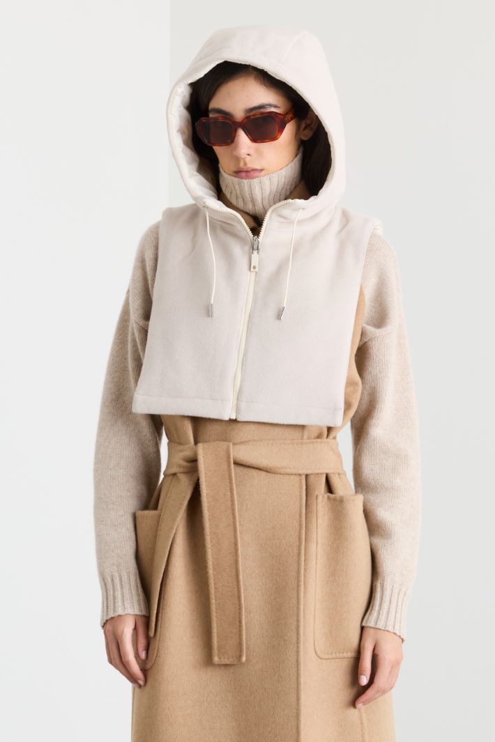 Reversible hooded snood - WHITE - Intrend - 3