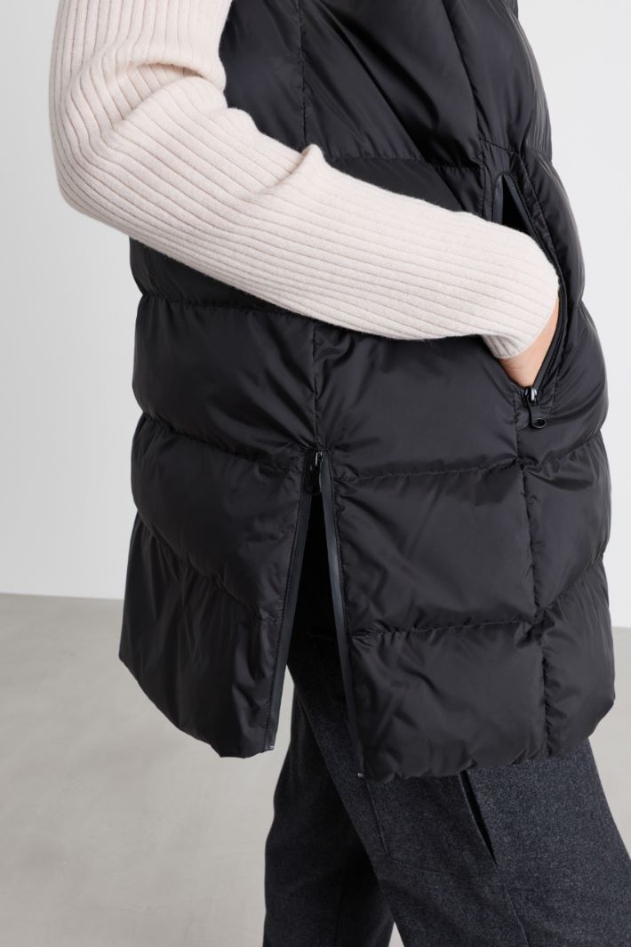 Padded waterproof gilet - BLACK - Intrend - 3