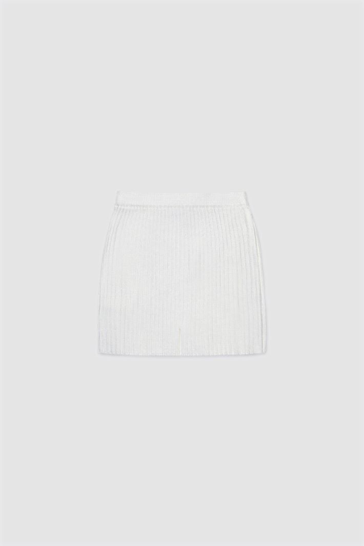 Short knitted skirt - WHITE - Intrend - 2