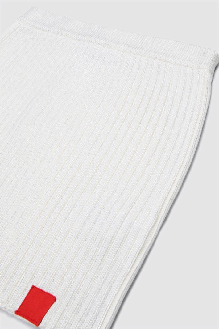 Short knitted skirt - WHITE - Intrend - 3