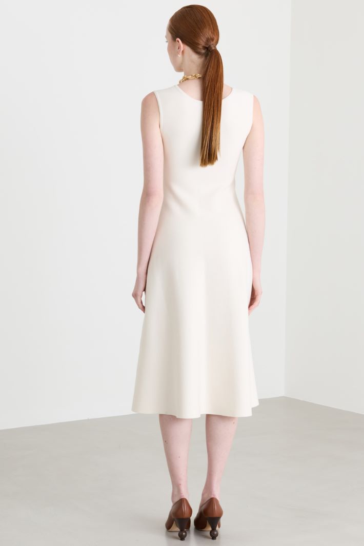 Fitted knit dress - WHITE - Intrend - 4