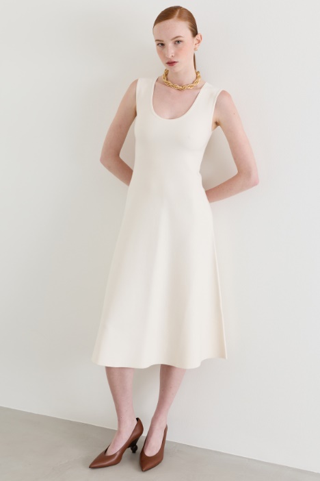 Abito longuette in viscosa stretch