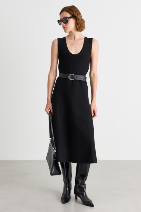 Abito longuette in viscosa stretch - Intrend