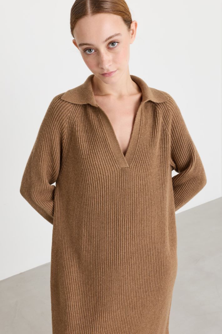 Abito morbido in maglia - CAMMELLO - Intrend - 3