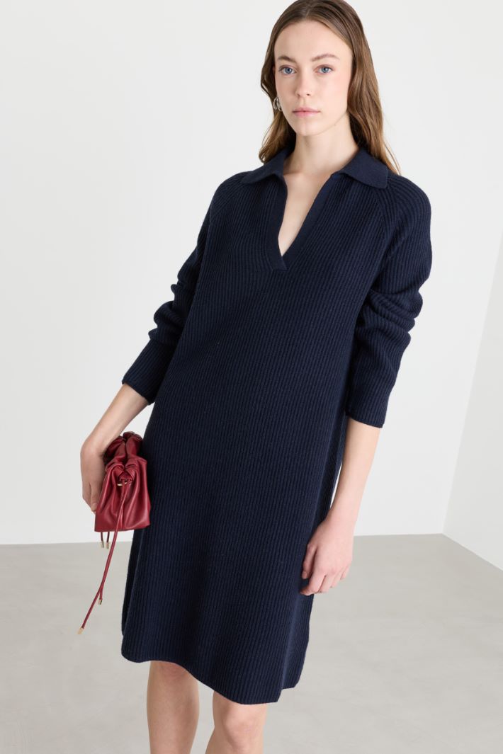 Soft-knit dress - BLUE - Intrend - 2