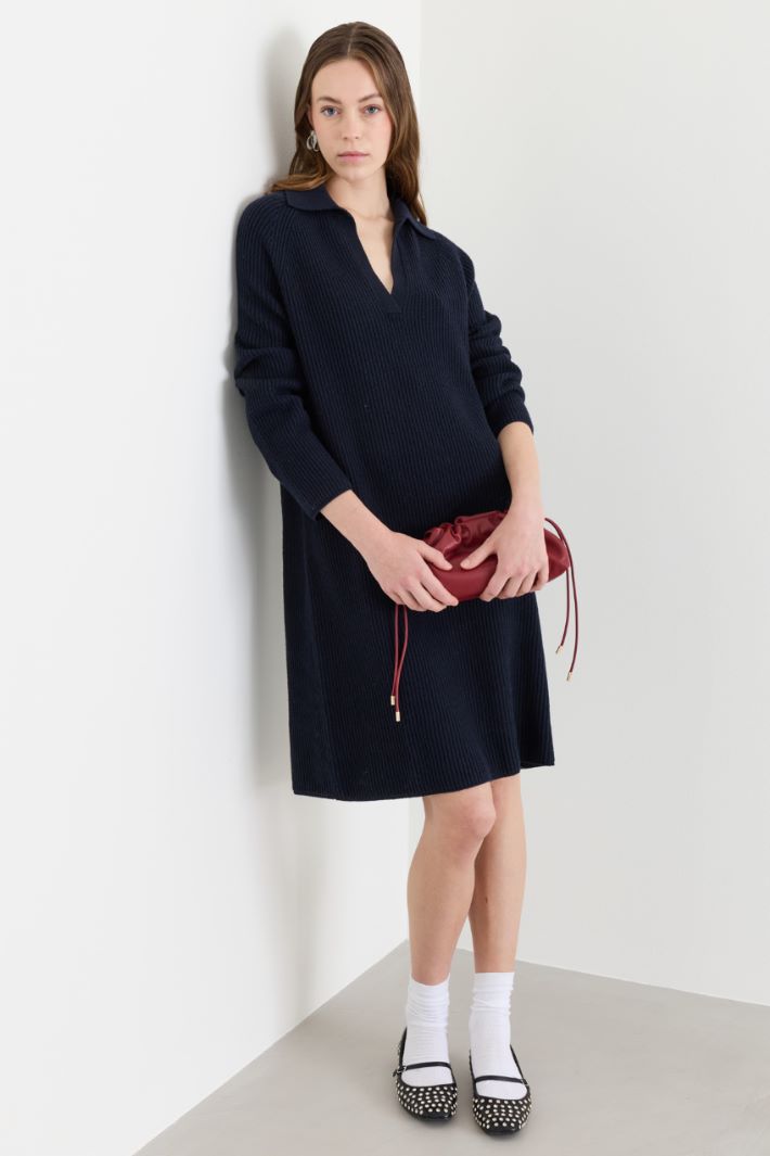 Soft-knit dress - BLUE - Intrend